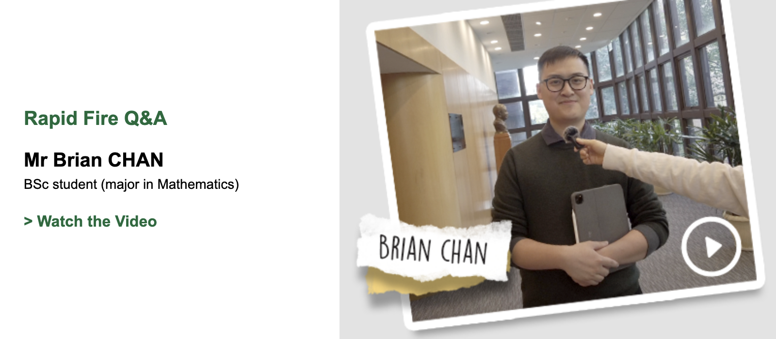Rapid Fire Q&A-Mr Brian CHAN