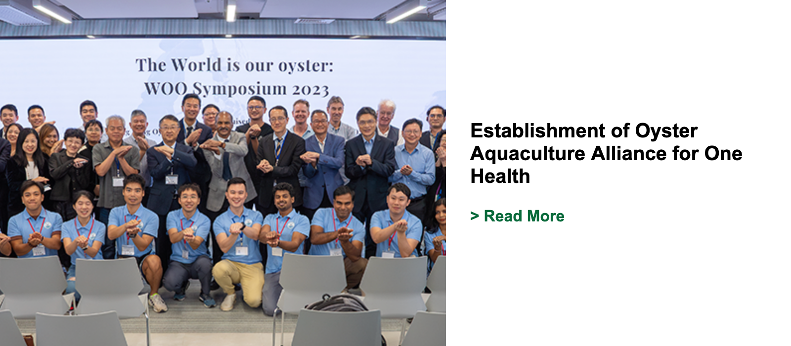 Establishment of Oyster Aquaculture Alliance for One Health