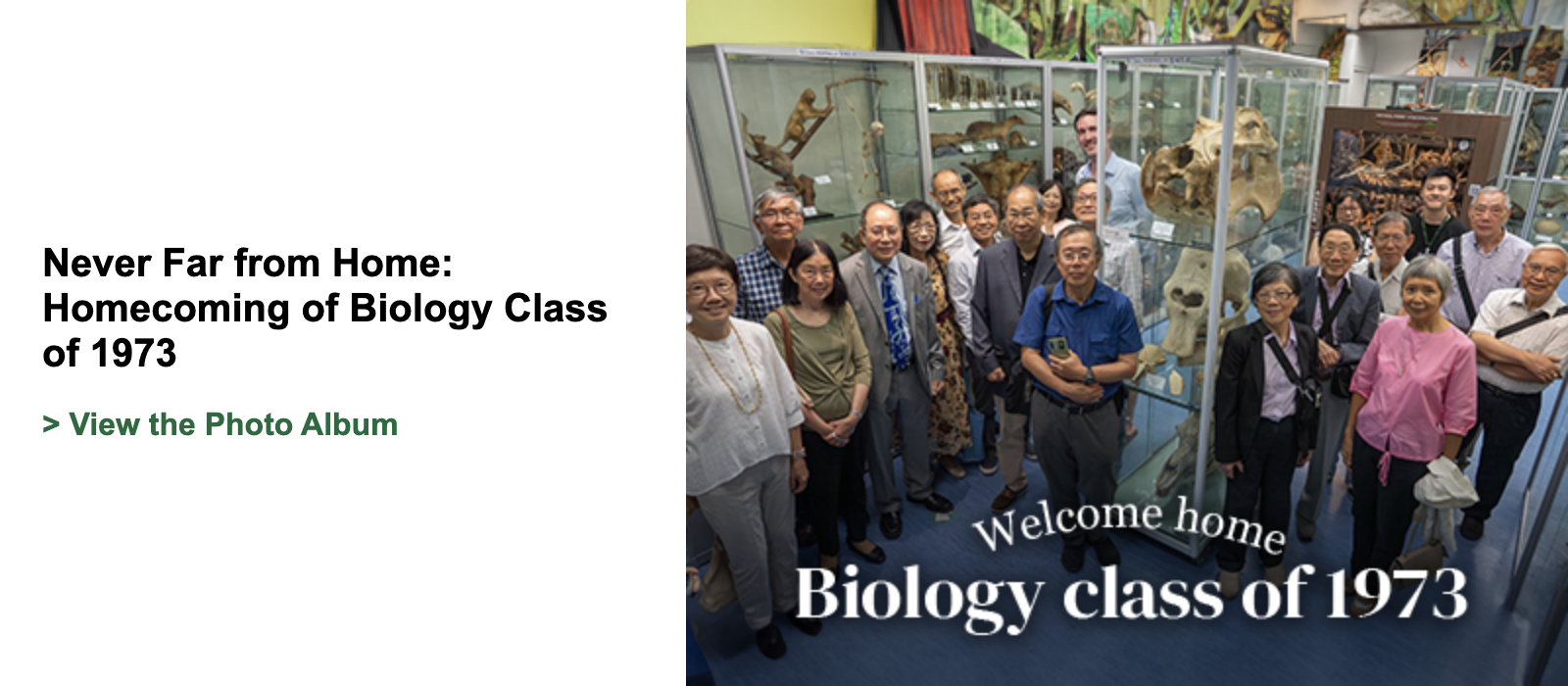 Never Far from Home: Homecoming of Biology Class of 1973