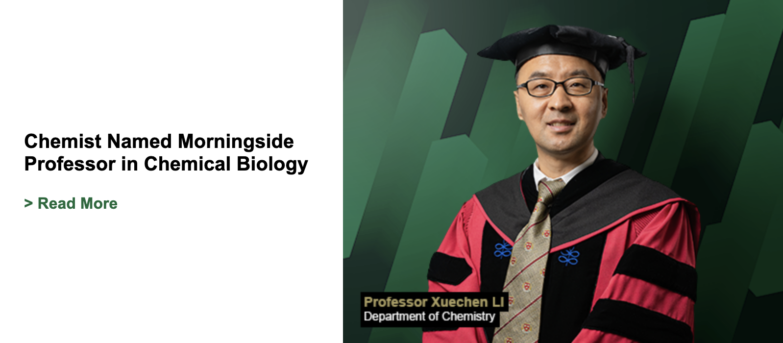 Chemist Named Morningside Professor in Chemical Biology