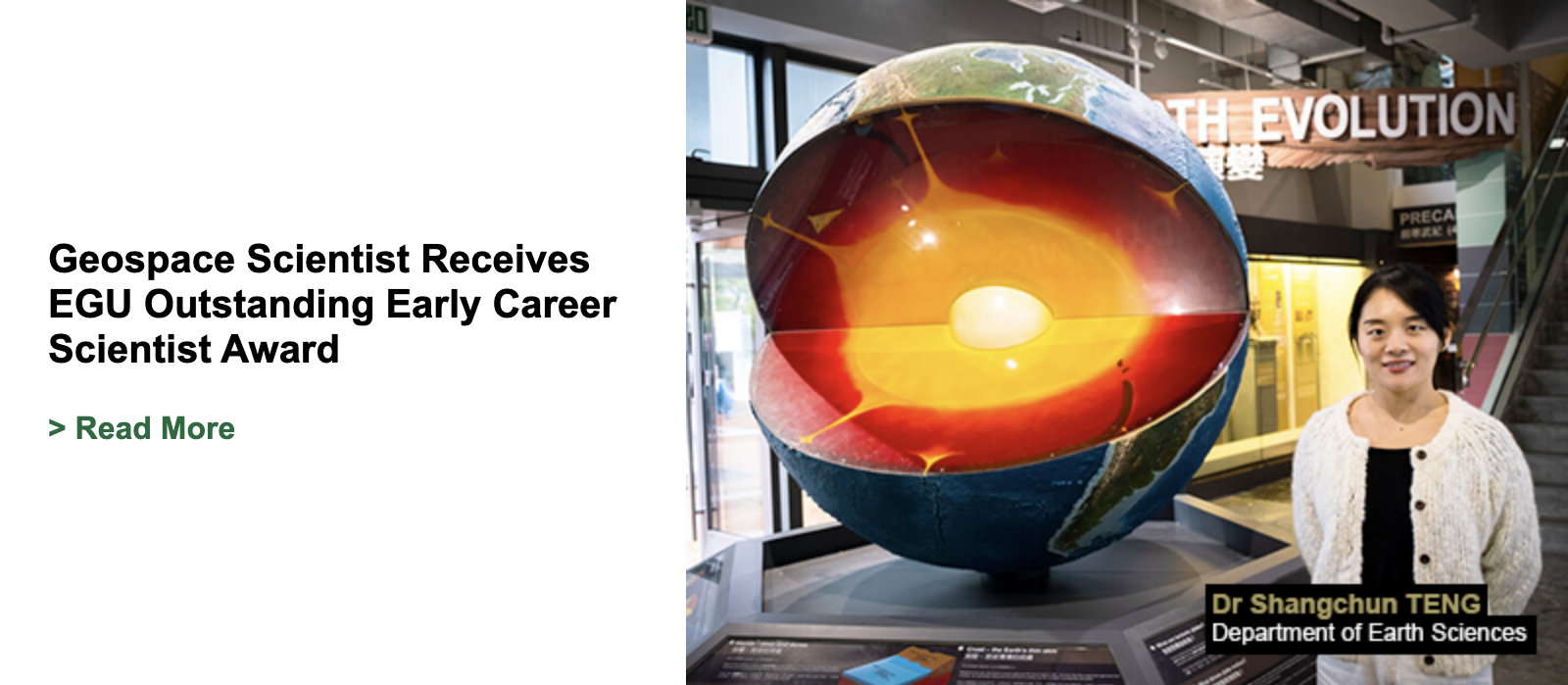 Geospace Scientist Receives EGU Outstanding Early Career Scientist Award