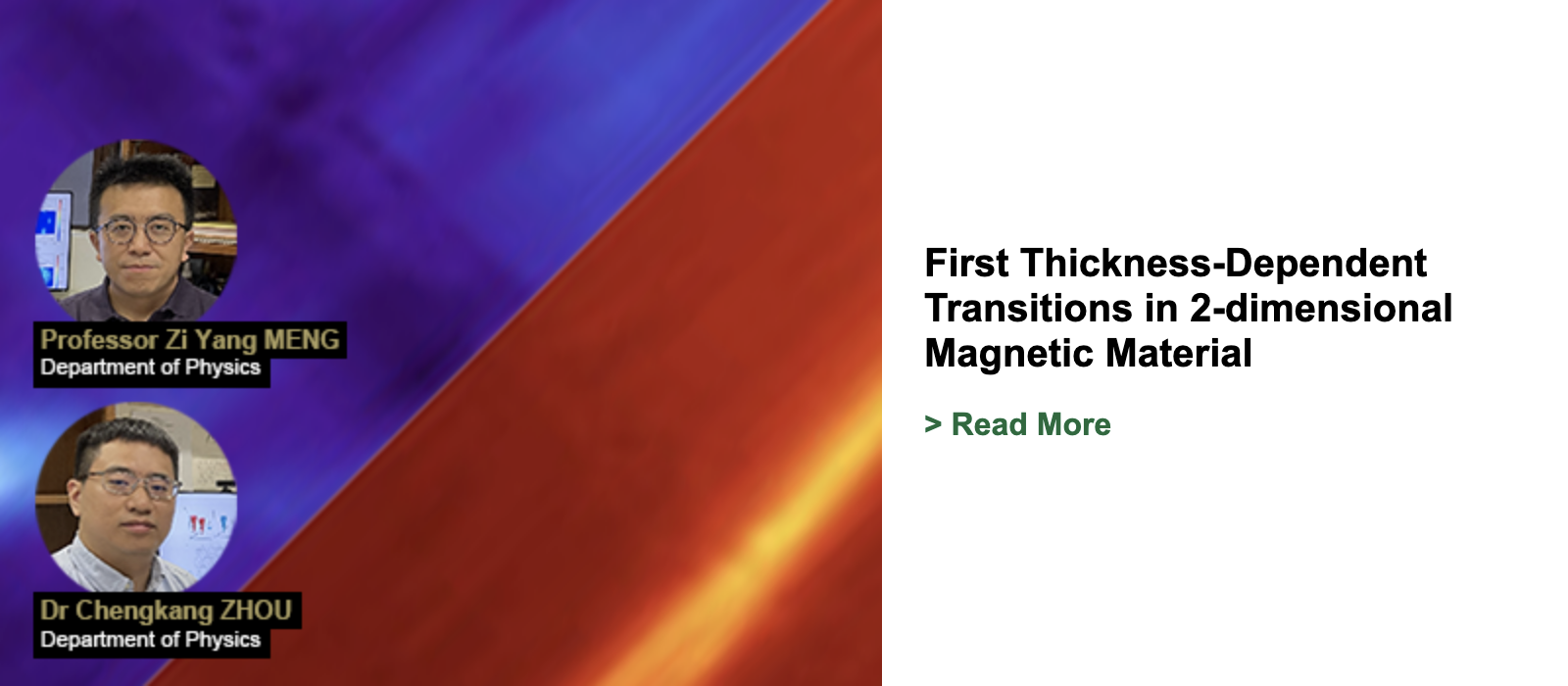First Thickness-Dependent Transitions in 2-dimensional Magnetic Material