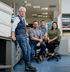 From left: Professor David DUDGEON, Dr David Michael BAKER, Dr Timothy Carlton BONEBRAKE and Dr Caroline Elise DINGLE