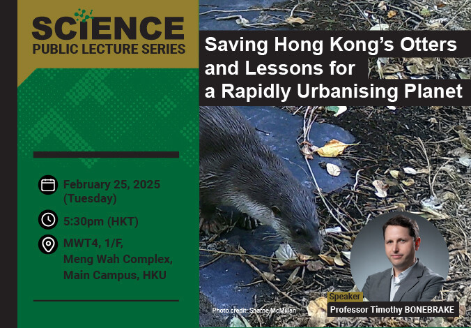 Science Public Lecture: Saving Hong Kong’s Otters and Lessons for a Rapidly Urbanising Planet