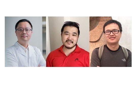 (fr left) Dr Li Xiang David, Dr Zhang Binzheng and Dr Wu Jin