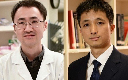 Dr Yufeng Wang (left) and Professor Wang Yao