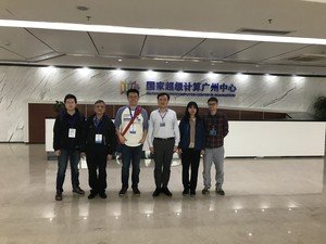 A visit of Dr Meng (third from the left) from HKU Physics visiting Tianhe-2 supercomputers at the National Supercomputer Center in Guangzhou.