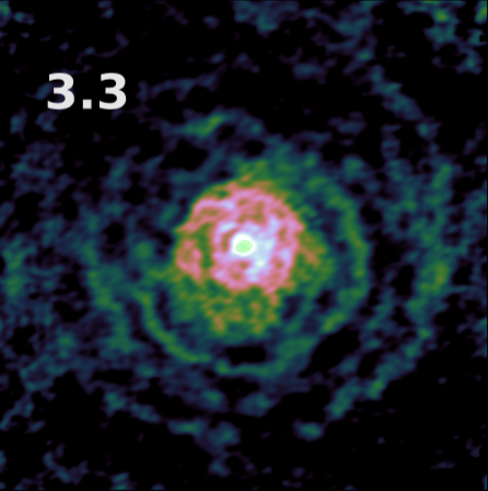 The observations were taken with the ALMA telescope in the Atacama desert, Chile. The images were made at the ALMA Regional Centre of the Jodrell Bank Centre for Astrophysics, The University of Manchester. 