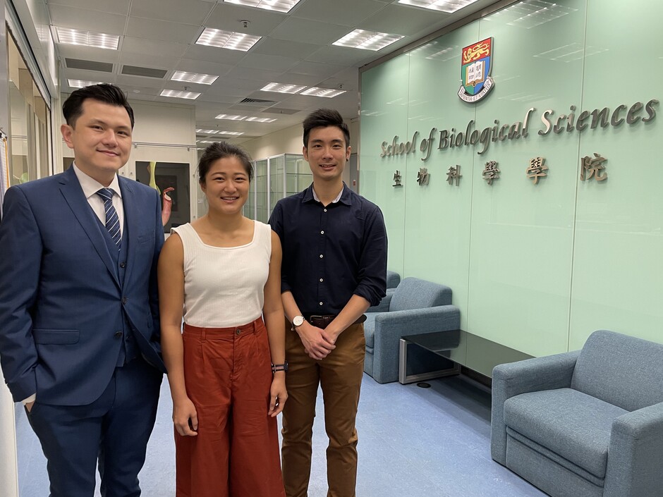 From the left: Dr Jimmy Louie, Miss Hannah Wing Han HON and Dr Tommy Wong