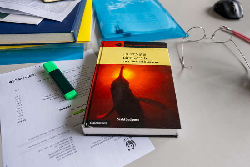 Professor Dudgeon’s latest book – “Freshwater Biodiversity – Status, Threats and Conservation” took ten years to complete. Image: Alex Reshikov