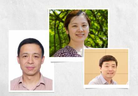 From the left: Professor Xiaoyu LI, Professor Lixin DAI and Professor Yuanliang ZHAI.