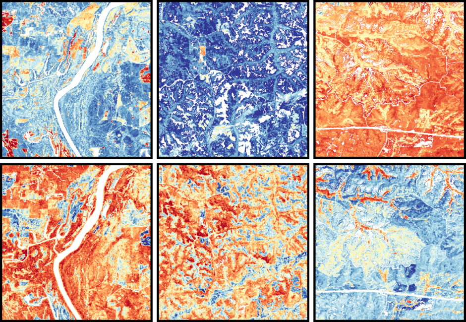 High-resolution satellite images that captured multispectral data recorded the reflections of light from plant leaves. Figures adapted from Remote Sensing of Environment, 2024, doi.org/10.1016/j.rse.2024.114082.