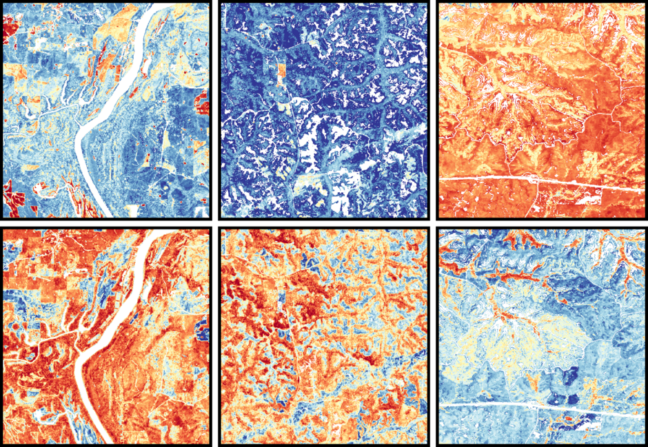 High-resolution satellite images that captured multispectral data recorded the reflections of light from plant leaves. Figures adapted from Remote Sensing of Environment, 2024, doi.org/10.1016/j.rse.2024.114082. 