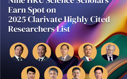 Nine HKU Science Scholars named Clarivate’s Highly Cited Researchers 2025