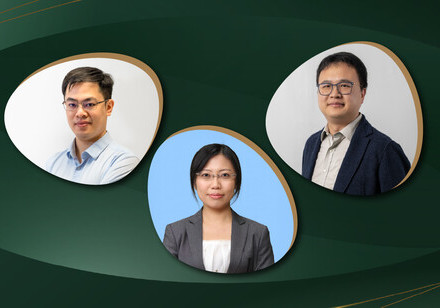 From the left: Professors Jian HE, Jenny Hiu Ching LEE and Jin WU
