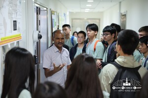Prof. Rajan at Oyster Hatchery