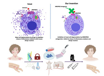 Inhibition of mast cell degranulation by MRGPRX2 Inhibition of mast cell degranulation by MRGPRX2