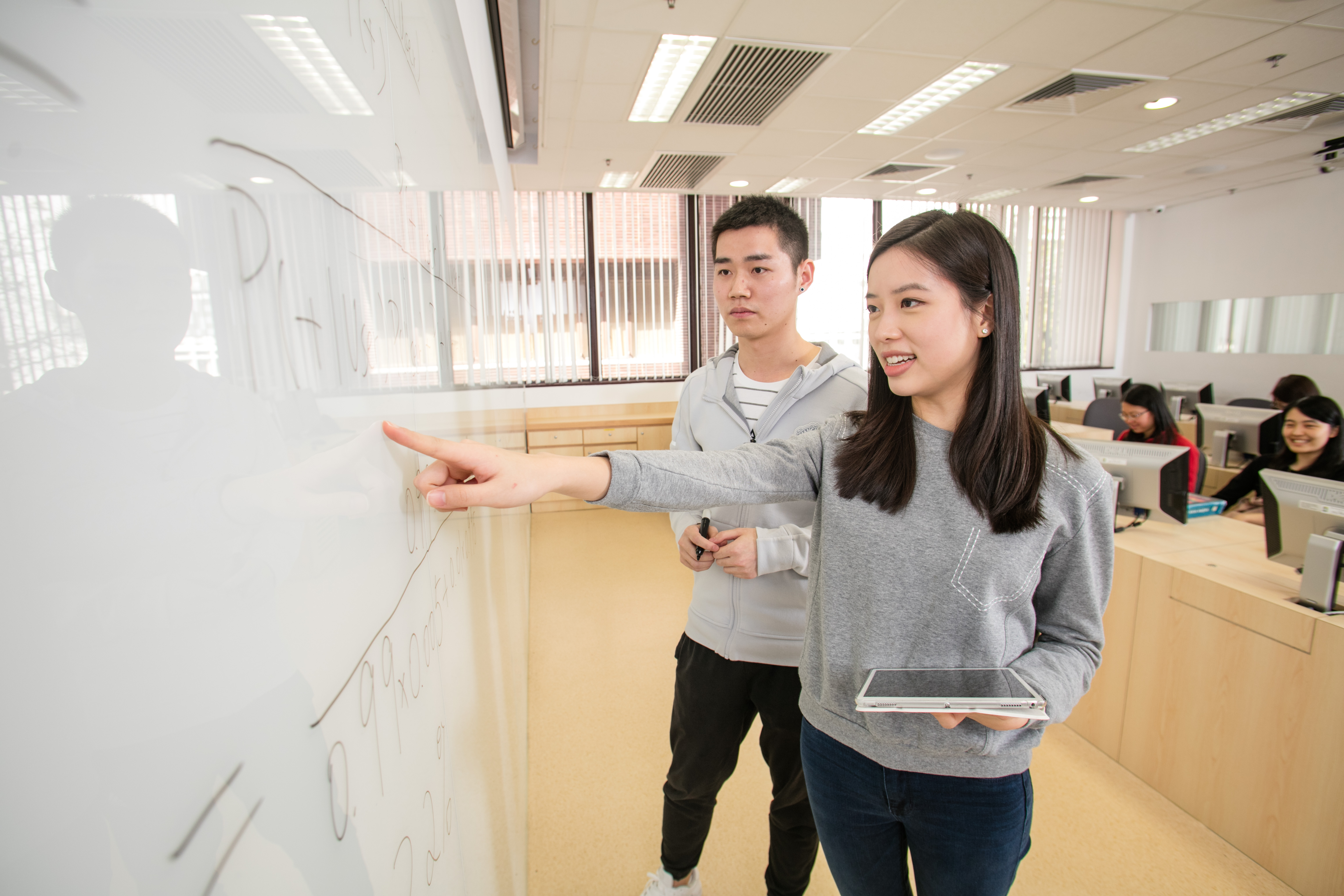 students in class