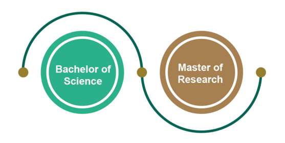 Fast-track for completing 2 degrees: Bachelor of Science + Master of Research