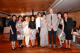 His student mentorship: Professor Morton with his early postgraduate research students.