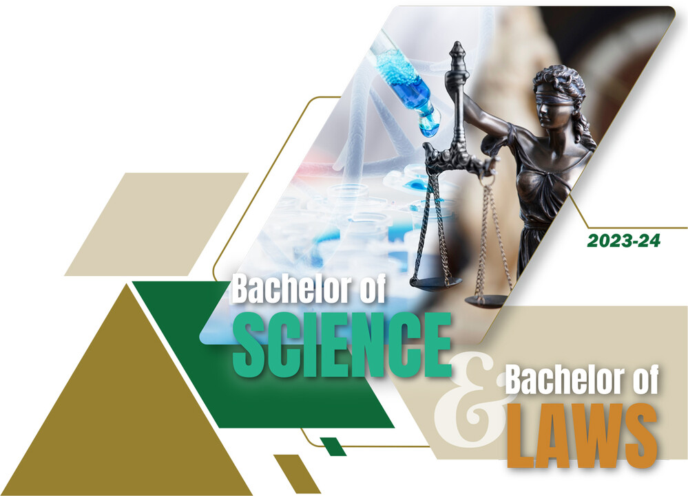 5-year double degree programme: 6858 Bachelor of Science & Bachelor of Law 2022-23