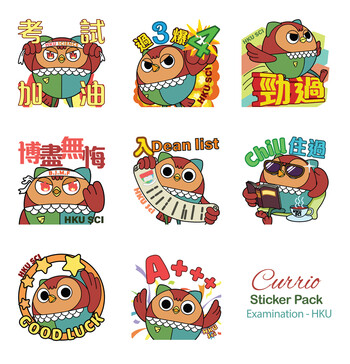 Whatsapp sticker - Wish You Luck in Exam HKUers
