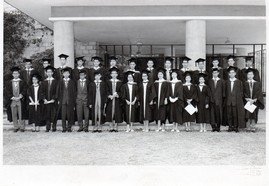 Graduating class of 1959 of Science, Professor Chan was at the 2nd right of front row 