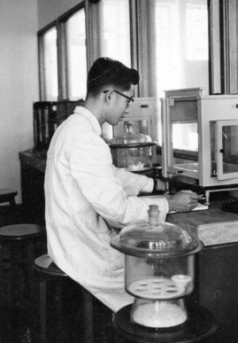 Science student from St John Hall in 1957